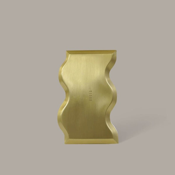 Wave Brass Candle Tray by Black Blaze