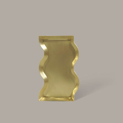 Wave Brass Candle Tray by Black Blaze